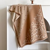 billige Sjal og omslag til kvinner-Dame Rektangulært skjerf Skjerf for kvinner Gate Daglig Stevnemøte Grå Svart Kaki Skjerf Leopard