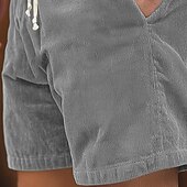 economico Scalda-muscoli-Per uomo Pantaloni in velluto a coste Shorts Bermuda Shorts da Spiaggia Elastico in vita Coulisse Multi-tasche Semplice Comodità Sportivo Lunghezza al ginocchio All&#039;aperto Quotidiano Corsa Vacanza