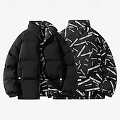 halpa Puffer-takit-Miesten Vaellustakki Puffer takki Talvitakki Ulko- Lämpö Lämmin Vaellusasut Vaellusvaatteet Talvi Topit Telttailu / Retkely / Luolailu Matkailu Tumman harmaa Musta Kahvi