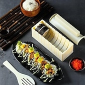 olcso Konyhai eszközök és kütyük-sushi forma háromrészes rizstekercs készítő konyhai eszköz hínár sushi rizsgolyók és kimbap készítéséhez, könnyen használható otthoni főzéshez