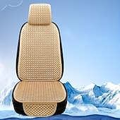 abordables Housses de siège de voiture-1 ensemble de coussins de siège d&#039;été essentiels pour sièges avant simples, dotés d&#039;un design simple et polyvalent avec un matériau frais. Ils sont confortables, respirants et faciles à installer.