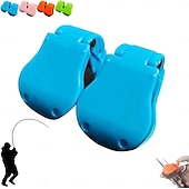 abordables Fournitures pour la maison-Lot de 2 supports de canne à pêche multifonctions, portables, pour la plage, avec sangle élastique pour un transport sécurisé et sans enchevêtrement