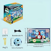 abordables Activité de Plein Air-ensemble de jeu de ballon de football pour les jeunes &amp;adultes - tapis d&#039;entraînement de football intérieur/extérieur en polyester durable jaune - comprend 6 ballons avec numéros, idéal pour s&#039;amuser