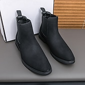 abordables Bottes de Chelsea-Bottines Chelsea blanches pour homme, idéales pour l&#039;automne et l&#039;hiver : élégantes et faciles à enfiler, idéales pour les professionnels urbains et les tenues décontractées élégantes.
