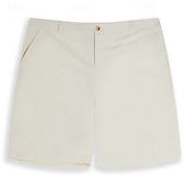 economico Classico-Per uomo Shorts Shorts di Lino Shorts eleganti Pantaloncini Estivi Shorts da Spiaggia Tasca Bottoni Gamba Dritta Semplice Comodità Traspirante Lunghezza al ginocchio Casuale Quotidiano Ferie Vacanza