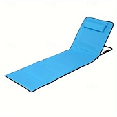 billige Campingutstyr-justerbar strandmatte 600d oxfordstoff 5 posisjoner sammenleggbar camping piknik utendørs fritid blå uten magnesiumstang/flint inkludert