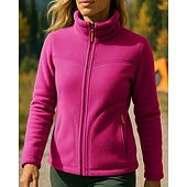 billige Fleece og 3 i 1 jakker-Dame Utejakke Turjakke Fleece-jakke Fleece Vinter utendørs Hold Varm Topper Hvit Rosa Lys Grønn Blå Lilla
