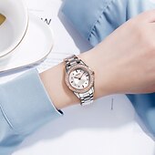 お買い得  クォーツ腕時計-SKMEI 女性 クォーツ クリエイティブ ファッション カジュアルウォッチ 腕時計 防水 ワールドタイム デコレーション 合金 腕時計