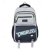 cheap College Backpacks-Men’s Colorblock School Backpack – Large Capacity Casual Bookbag for Teen Boys, High School &amp; College Students