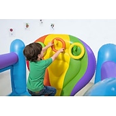 cheap Outdoor Activity-Inflatable Castle Color Bouncy Castles Hot air Balloon Trampoline with Ocean Ball and Electric Pump for Indoor and Outdoor Garden Children s Playground Uptodate