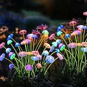 halpa Ulkovalaisimet-2 kpl aurinkokennolla toimivia sienipuutarhavaloja 6 lediä aurinkokennolla toimivia meduusavaloja ulkokäyttöön vedenpitäviä tulikärpäsen keinuvaloja puutarhan pihapolulle joulujuhlien koristeluun