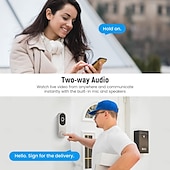 cheap Tool Accessories-Smart Video Doorbell with Wireless Chime, Night Vision Camera, Two-Way Audio (T50 Beige (Including Dingdong, USB Cable))