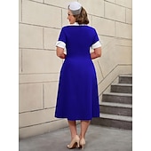 levne Šaty-Retro 50. léta Rockabilly Polední Šaty na šaty Flare šaty Větší velikosti A-Linie Maškarní kostým Dámské Dovolená Maturita Párty a večer Dospělí Šaty Jaro léto