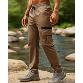 preiswerte Unterteile-Herren Cargohosen Wanderhosen Regenhose zum Wandern Außen Normale Passform Wasserdicht Winddicht Leicht Unterteile Tasche Schwarz Armeegrün Camping / Wandern Laufen S M L XL XXL
