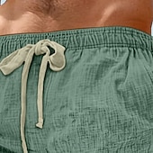 billiga Semester-Herr Shorts Sommarshorts Beach Shorts Ficka Elastisk midja Snörning Slät Komfort Andningsfunktion Knelängd Semester Helgdag Strand Semester Hawaiisk Svart Rodnande Rosa Oelastisk