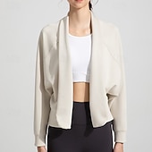 cheap Yoga Tops-Women's Workout Cardigan Yoga Shawl Breathable Tencel Long Sleeve Sports Solid Color Top For Pilates Running Yoga Activewear