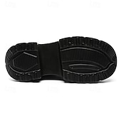 economico Stivali da motociclista-stivali da combattimento con fibbia a rivetto nera da uomo – stivaletti allacciati con plateau gotico per concerti, stile motociclista ed eventi punk