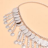 preiswerte Gürtel-Damen Gürtel Metalllegierung Silber Gelb Gold Taillengürtel Maskerade Ferien Einfarbig