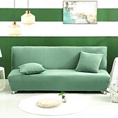 baratos Capa do sofá futon.-Capa de sofá-cama sem braços em tecido jacquard à prova d&#039;água, decoração de ano novo, capa protetora elástica para banco