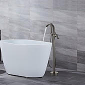 cheap Torneiras de Banheira-360° Rotating Free Standing Tub Faucet,Freestanding Bathtub Faucet With Sprayer,Floor Mount Bathtub Faucet,Tub Fillers With Handheld Shower,Brass Bathroom Faucet Set Grey