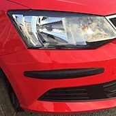 お買い得  車両サービス-衝突防止車のバンパー保護ストリップ1組、カーボンファイバーテクスチャ傷ガードワイド粘着ストリップ、フロントリア車両外装トリム用