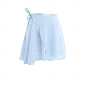 voordelige Balletkleding-Volwassen balletdansrok, elastische taille chiffon halve rok met lintstrik, ideaal voor de training &amp;balletopleiding