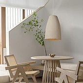 tanie Światła wiszące-Lampa wisząca wabi sabi w stylu orientalnym, wysokość 51 cm, ciepłe białe światło, e26 e27, regulowany łańcuszek