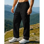 preiswerte Unterteile-Herren Cargohosen Wanderhosen Außen Normale Passform Wasserdicht Winddicht Unterteile Kordelzug Tasche Schwarz Khaki Camping / Wandern Laufen S M L XL XXL
