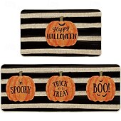billige Tepper og matter og tepper-halloween &amp;Thanksgiving sklisikker kjøkkenmatte - flekkbestandig krystallfløyelsteppe til badet &amp;døråpning