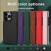 billige iPhone-etuier-telefon Etui Til iPhone 16 Pro Max Plus iPhone 16 iPhone 16 Plus iPhone 16 Pro iPhone 15 iPhone 15 14 Pro Max Plus Lommebok-kortveske Glidelås med nøkkelbånd Støtte Kontor / Bedrift TPU PU lær