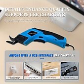 cheap DIY Art-Electric Fabric Scissors with Quick-Charge - Heavy-Duty Cordless shears USB-Powered Lightweight for Sewing Leather Carpet Cardboard Clothes - Professional Tailoring &amp; DIY Home Crafting Tool