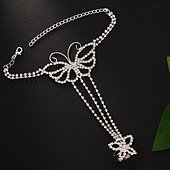 economico Braccialetti-Per donna Bracciale ad anello / Bracciale schiavo Classico Farfalla Prezioso Benedetto Moda Personalizzato Lusso Strass Gioielli braccialetto Argento Per Matrimonio Streetwear Regalo Fidanzamento