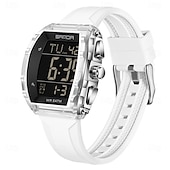 abordables Montres numériques-Sanda 6286 Montre électronique pour étudiant de type tonneau de vin Réveil multifonctionnel Montre numérique électronique pour étudiant Réveil