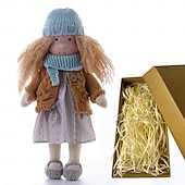preiswerte Puppen-Waldorfpuppe mit Baumwollkörper, Künstlerpuppe, handgefertigte Mini-Anziehpuppe, DIY-Halloween-Geschenkbox, Verpackung, Segen (ausgenommen Kleintierzubehör) für Weihnachtsgeschenke