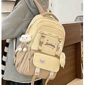 Недорогие Рюкзаки для детей и подростков-Школьный рюкзак для девочек в пастельных тонах в стиле кавайи – вместительный рюкзак с плюшевой игрушкой и карманом для монет для подростков и школьников