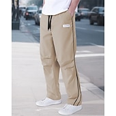 preiswerte Freizeithosen-Herren Tech-Hosen Hose Freizeithose Tasche Elastischer Bund Kordelzug Patchwork Komfort Sport im Freien Täglich Mode Lässig Schwarz Armeegrün Mikroelastisch