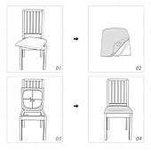 baratos Capa para Cadeira de Jantar-Capa protetora para assento de cadeira jacquard à prova d&#039;água de 1/4/6 peças, protetora de assento elástica e removível, capa antiderrapante e lavável para cadeiras de jantar, cozinha, escritório e