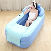economico Attività all&#039;Aperto-Vasca idromassaggio gonfiabile semplice, vasca idromassaggio portatile per esterni, vasca fredda con portabicchieri, poggiatesta, cuscino e pompa dell&#039;aria elettrica wireless. Spa gonfiabile per bagno