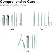 preiswerte Persönliche Pflege &amp; Gesundheit-16-in-1-Profi-Nagelknipser-Pediküre-Maniküre-Set, Nagelpflege-Set aus Edelstahl mit luxuriöser Reise-Ledertasche für dicke Nägel, Geschenk für Männer und Frauen