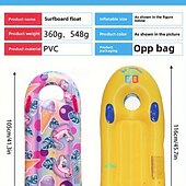 cheap Outdoor Activity-Thick PVC Inflatable Surfboard  Multi-Color with Fun Designs Perfect for Swimming and Outdoor Water Activities Beach Accessories Durable Surfboard