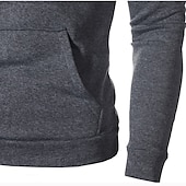 baratos hoodies básicos dos homens-Homens Moletom Moletons Waffle Moletom com capuz Quarter Zipper Hoodie Moletom Tático Preto Branco Vinho Azul Marinha Verde Com Capuz Tecido Bolsos Desportos e Ar livre Diário Streetwear Básico