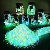 economico Forniture per eventi e feste-20000 pezzi di ciottoli di resina luminescenti al buio, ghiaia decorativa durevole per giardino, vialetto, acquario, decorazione per feste all'aperto e al chiuso