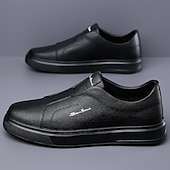 billige Sneakers til herrer-Herre Treningssko Gange Fritid Mikrofiber Bekvem Sklisikker Pustende Nylonteip Tøfler Svart Hvit Blå Sommer Vår