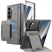 お買い得  サムスン用ケース-電話 ケース 用途 サムスンのギャラクシー Zフォールド7 Zフォールド6 Z Fold 5 Z Fold 4 Z Fold 3 磁気吸着ケース ウォレットカードケース 磁石バックル 全身保護 耐衝撃 レトロ風 PC PUレザー