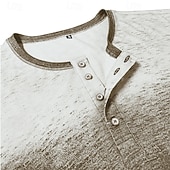 economico Maglietta casual Henley-Per uomo Maglietta Maglia Henley Top Henley Manica Lunga Sfumatura Vintage Retrò Cuciture a contrasto Henley All'aperto Casual Casuale Primavera Autunno Inverno Grigio Borgogna Blu Maglietta Henley