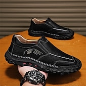 billiga Slip-ons och loafers till herrar-herrloafers i mjuk konstläder – halkfria promenadskor för vardagskomfort och bilkörning
