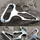 cheap Hand Tools-Outdoor Multifunctional Keychain EDC Self Defense Tool Mini Portable Spike Wrench Bottle Opener Compact Survival Gear for Camping Hiking Travel Use