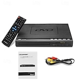 Недорогие Приставки TV Box-15 Вт 1080p DVD-плеер с несколькими режимами воспроизведения, пульт дистанционного управления, многоугольный просмотр, USB-порт