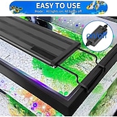 levne Svítidla pro rostliny-24/7 osvětlení akvária LED světlo, režim východu slunce, denního světla a měsíčního světla a DIY režim, nastavitelný časovač, nastavitelný jas, osvětlení akvária s výsuvným držákem, 7 barev pro