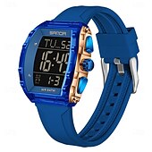 abordables Montres numériques-Sanda 6286 Montre électronique pour étudiant de type tonneau de vin Réveil multifonctionnel Montre numérique électronique pour étudiant Réveil